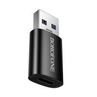 Переходник/Адаптер BOROFONE BV26B USB3.0 (m) - Type-C (f), черный фото