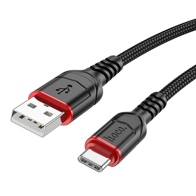 Кабель USB HOCO X59 Victory USB - Type-C, 3A, 3 м, черный фото
