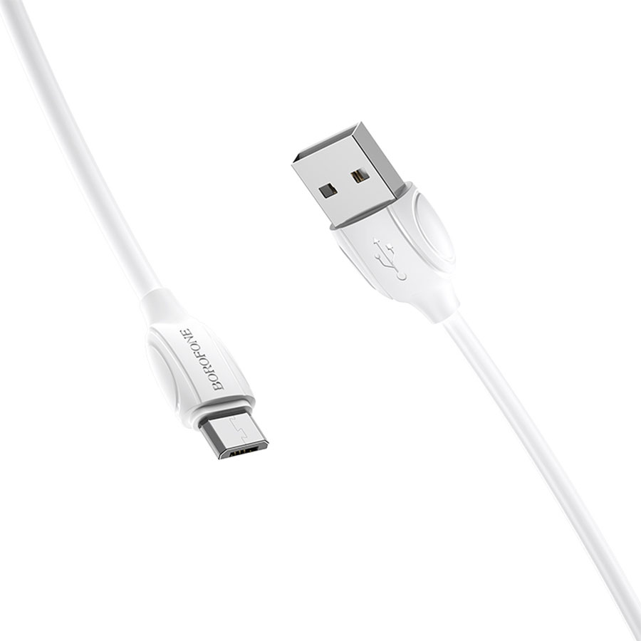 Кабель USB BOROFONE BX19 Benefit USB - MicroUSB, 1.3А, 1 м, белый фото