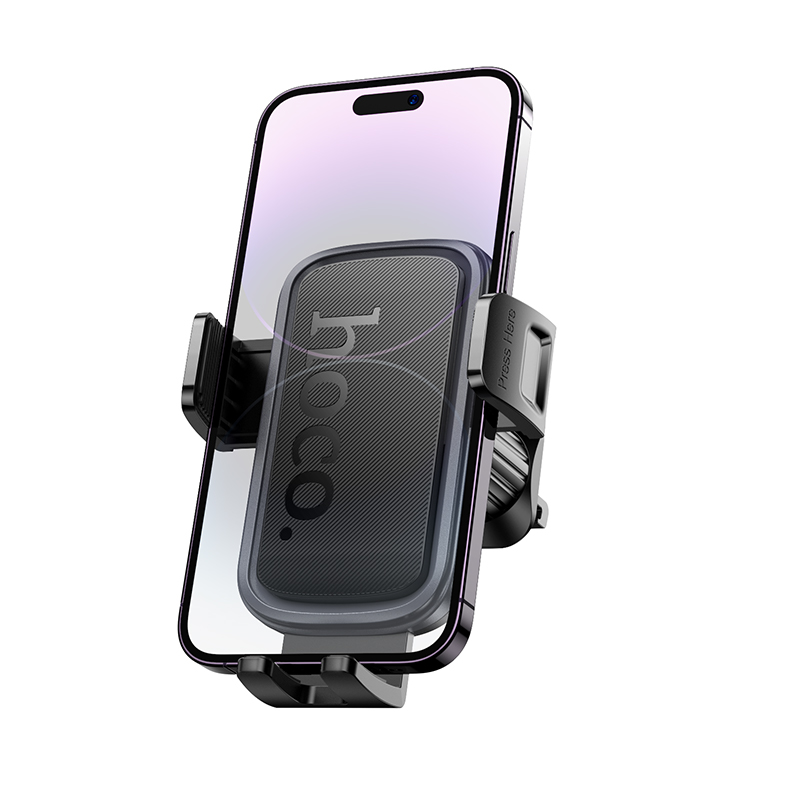 Автомобильный держатель HOCO H78 Vista, зажимной, на воздуховод, черный+серый металлик фото