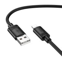 Кабель USB HOCO X122 Benefit USB - Lightning, 2.4А, 1 м, черный фото