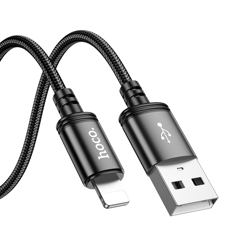 Кабель USB HOCO X89 Wind USB - Lightning, 2.4А, 2 м, черный фото