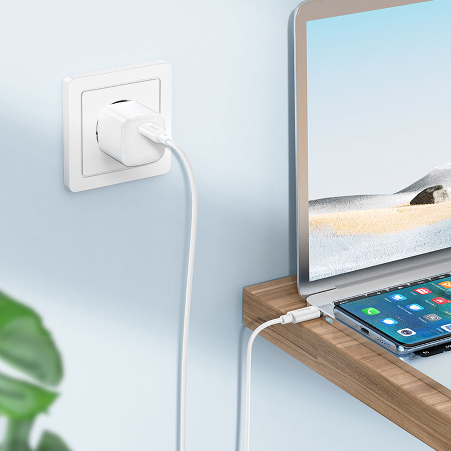 Кабель USB-C HOCO X88 Gratified Type-C - Type-C, 3A, 60W, 1 м, белый фото