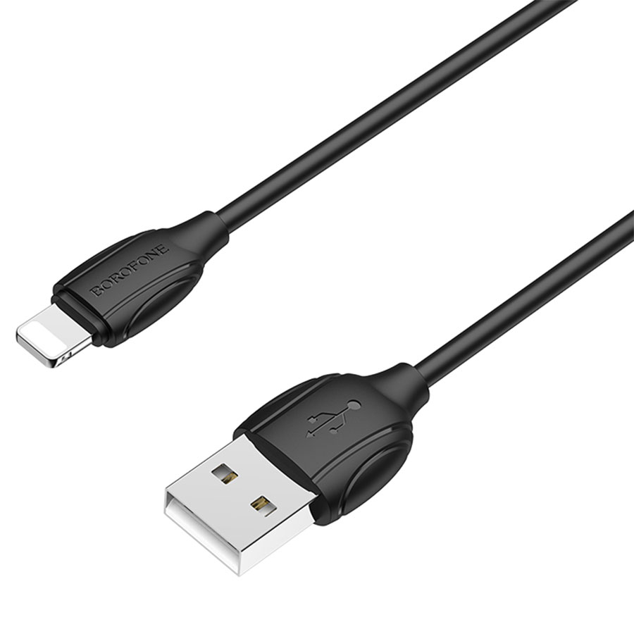 Кабель USB BOROFONE BX19 Benefit USB - Lightning, 1.3А, 1 м, черный фото