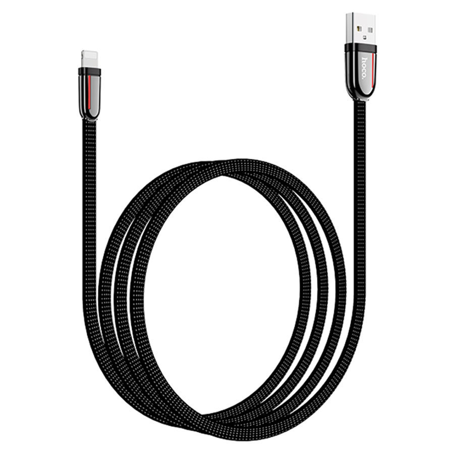 Кабель USB HOCO U74 Grand USB - Lightning, 2.4А, 1.2 м, черный оптом недорого с доставкой Кабель USB HOCO U74 Grand USB - Lightning, 2.4А, 1.2 м, черный фото