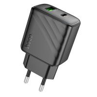 Сетевое зарядное устройство HOCO CS23A Sunlight 1xUSB + 1xUSB-C, 3A, 30W, черный фото