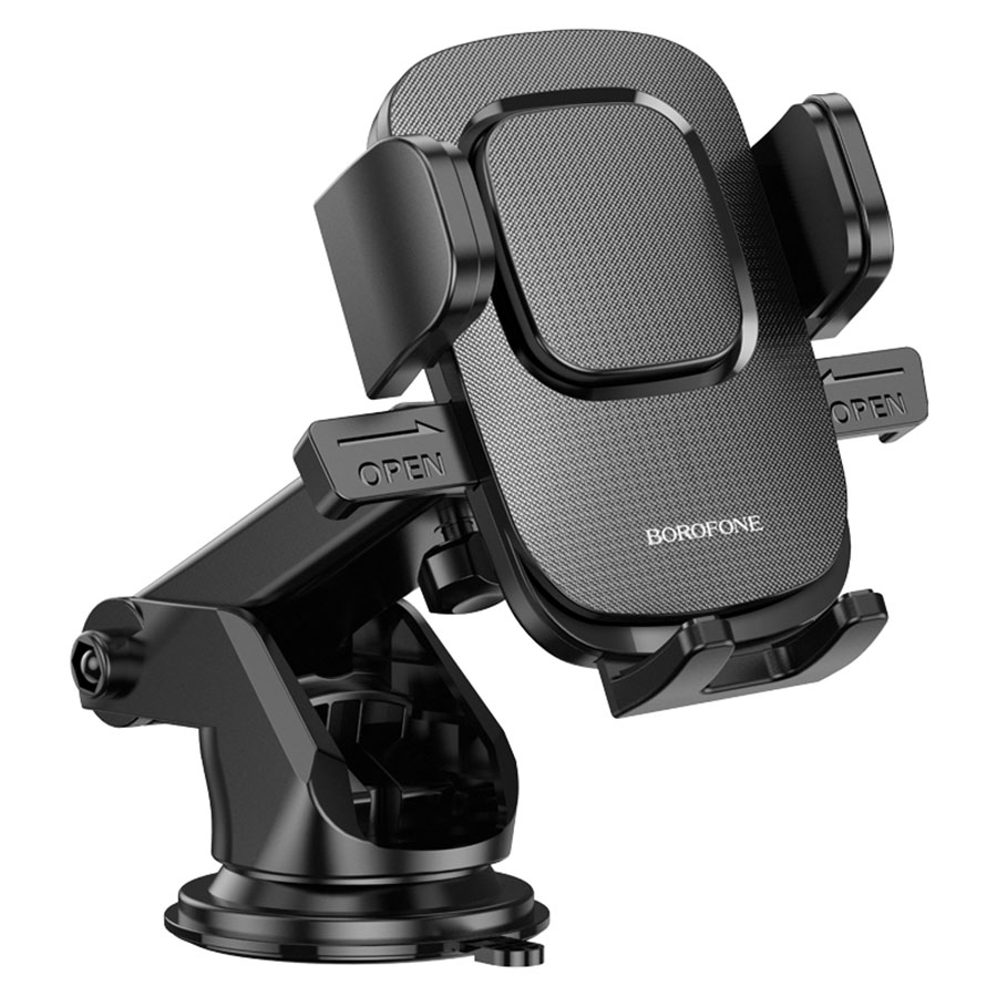 Автомобильный держатель BOROFONE BH60 Dainty, зажимной, на приборная панель/лобовое стекло, черный фото