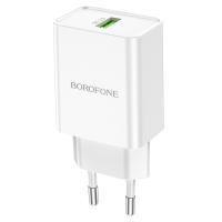 Сетевое зарядное устройство BOROFONE BN5 Jingrui single 1xUSB, 3.0A, 18W, белый фото