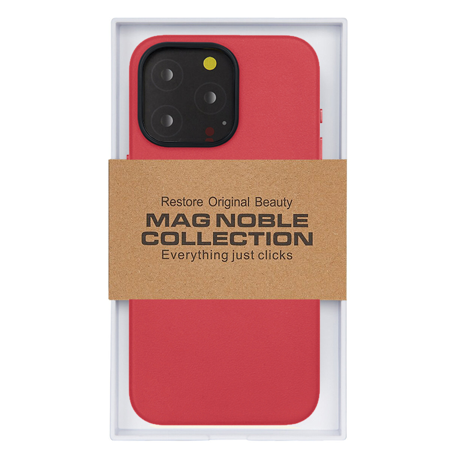 Чехол Leather Case with MagSafe KZDOO Mag Noble Collection для iPhone 15 Pro Max 6.7", розовый (9) фото