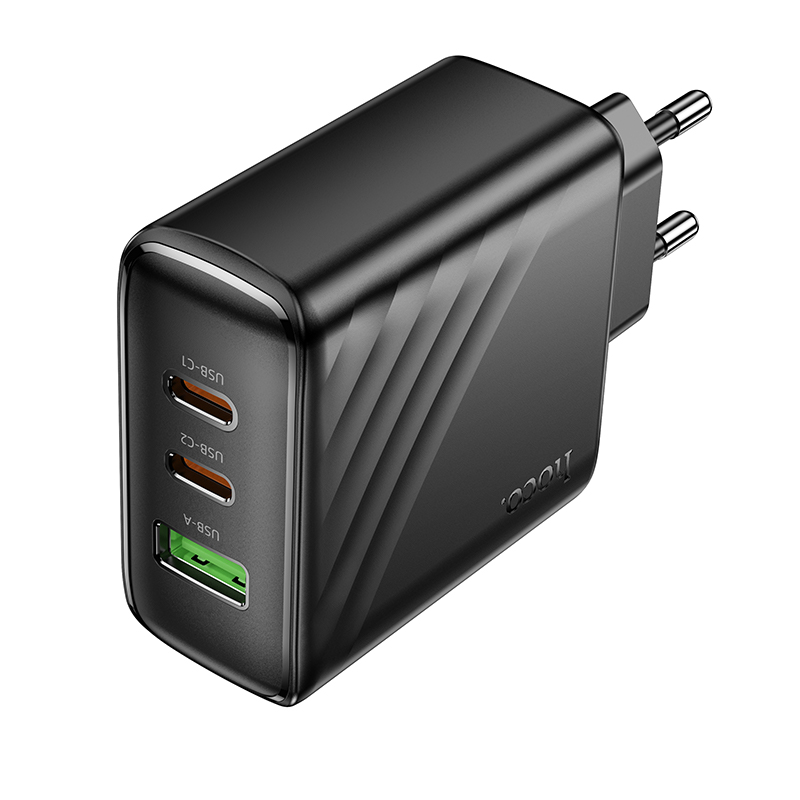 Сетевое зарядное устройство HOCO CS26A Article 1xUSB + 2xUSB-C, 3A, 45W, черный фото