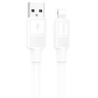 Кабель USB HOCO X84 Solid USB - Lightning, 2.4А, 1 м, белый фото