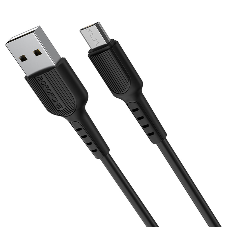 Кабель USB BOROFONE BX16 Easy USB - MicroUSB, 2А, 1 м, черный фото
