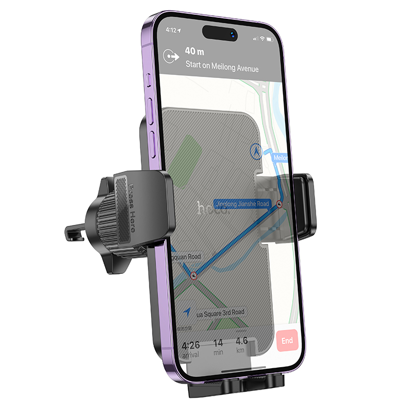 Автомобильный держатель HOCO H36 Cheetah, зажимной, на воздуховод, черный фото