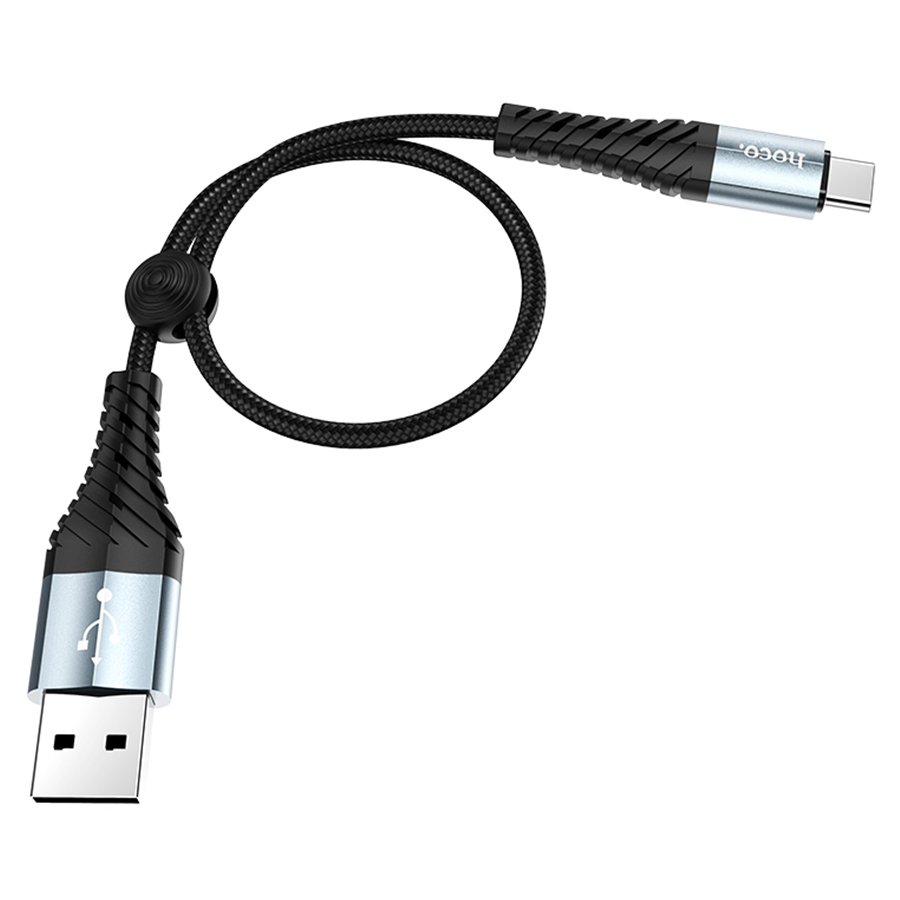 Кабель USB HOCO X38 Cool USB - Type-C, 3A, 25 см, черный фото