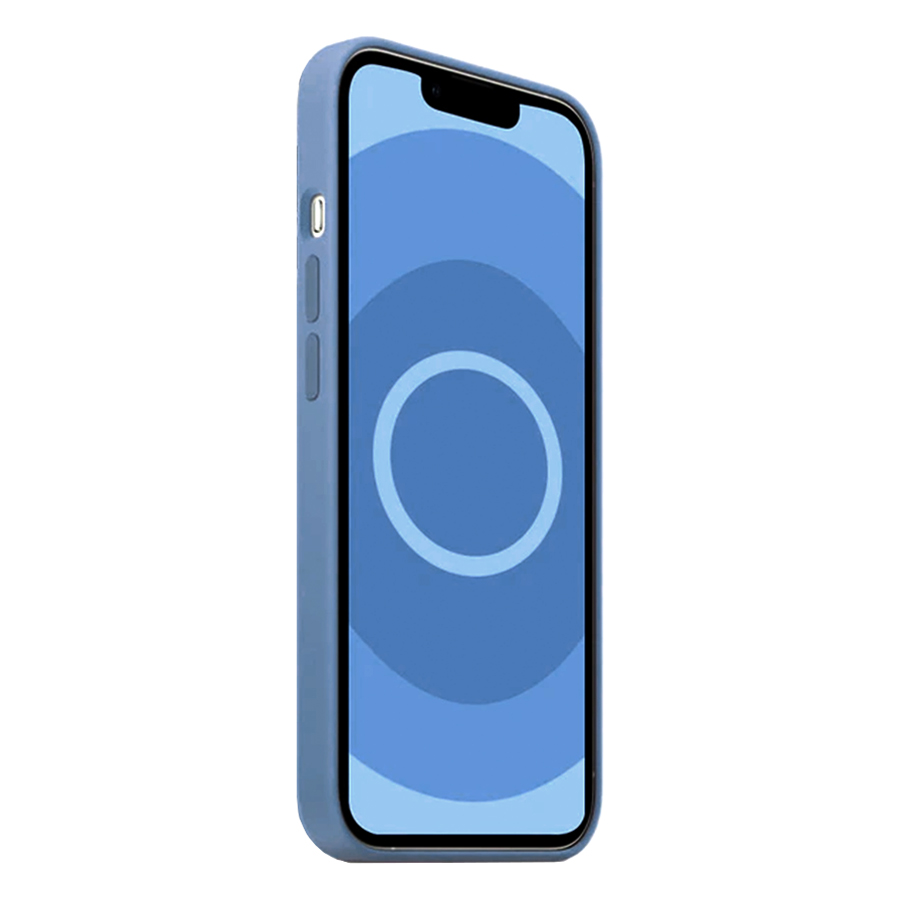 Чехол Silicone Case with MagSafe и Анимация цвета для iPhone 15 Pro Max 6.7", облачно-синий Winter Blue (4) фото