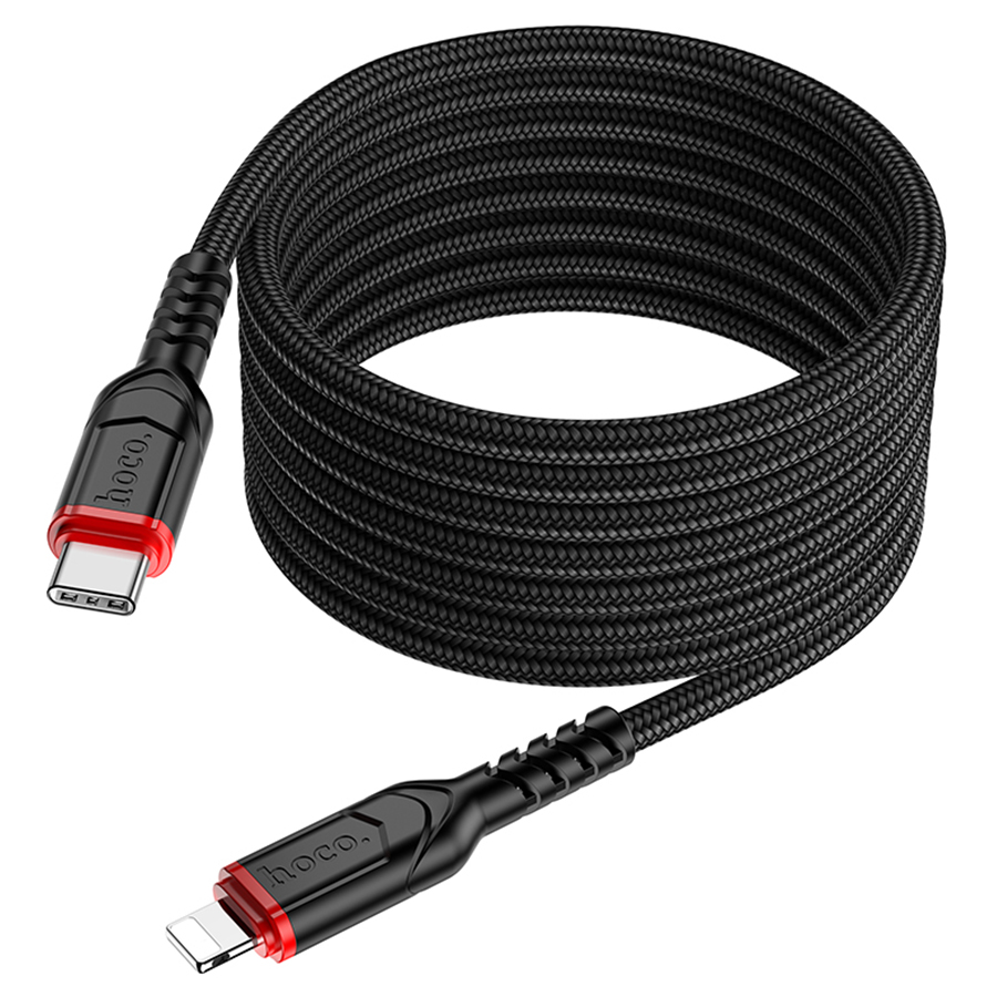 Кабель USB-C HOCO X59 Victory Type-C - Lightning, 20W, 2 м, черный оптом недорого с доставкой Кабель USB-C HOCO X59 Victory Type-C - Lightning, 20W, 2 м, черный фото