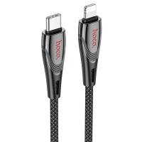Кабель USB-C HOCO U133 Monte Type-C - Lightning, 27W, 1.2 м, черный фото