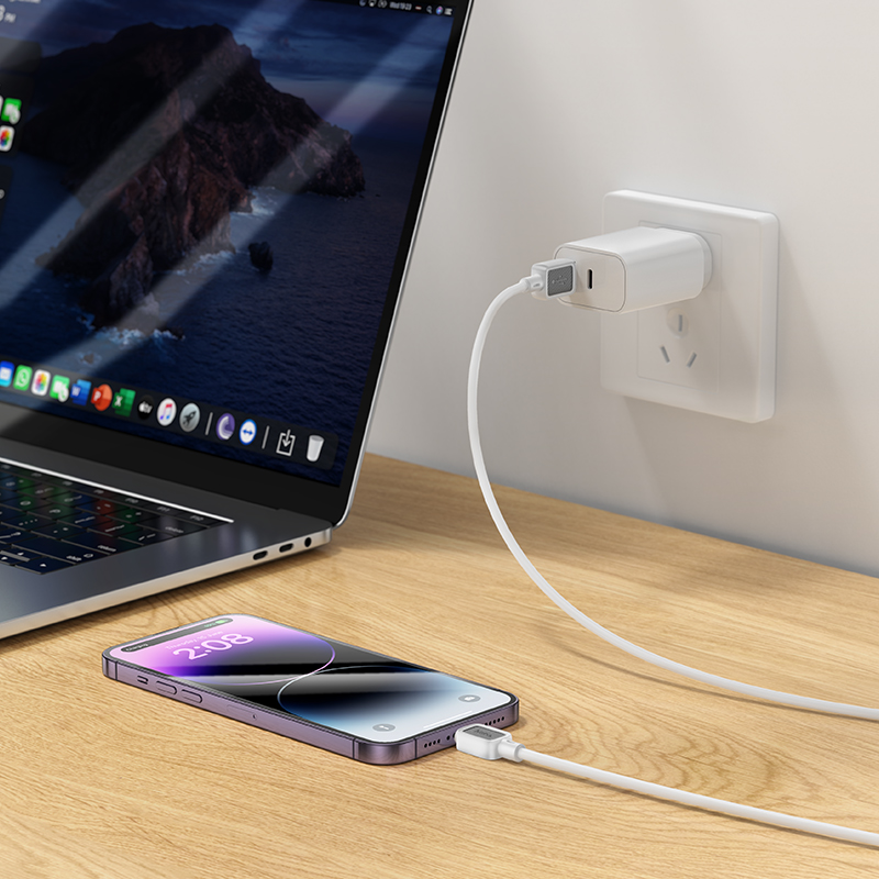 Кабель USB HOCO X108 Benefit USB - Lightning, 2.4А, 1 м, белый фото