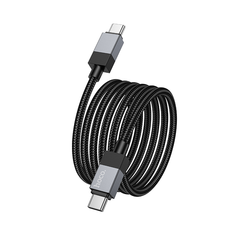 Кабель USB-C HOCO X110 Honorific Type-C - Type-C, 3A, 60W, 1 м, черный фото