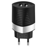 Сетевое зарядное устройство BOROFONE BA26A Mighty 2xUSB, 2.4A, черный фото