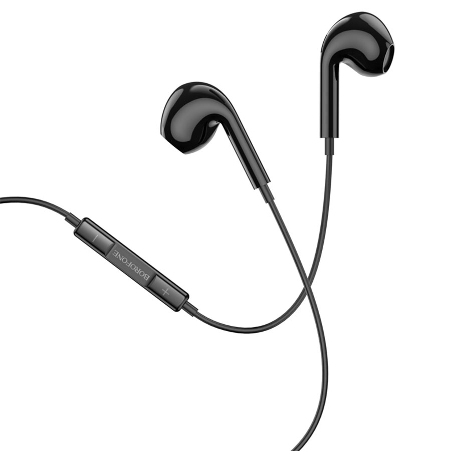 Проводные наушники BOROFONE BM85 Max Native, Lightning, 1.2 м, черный фото