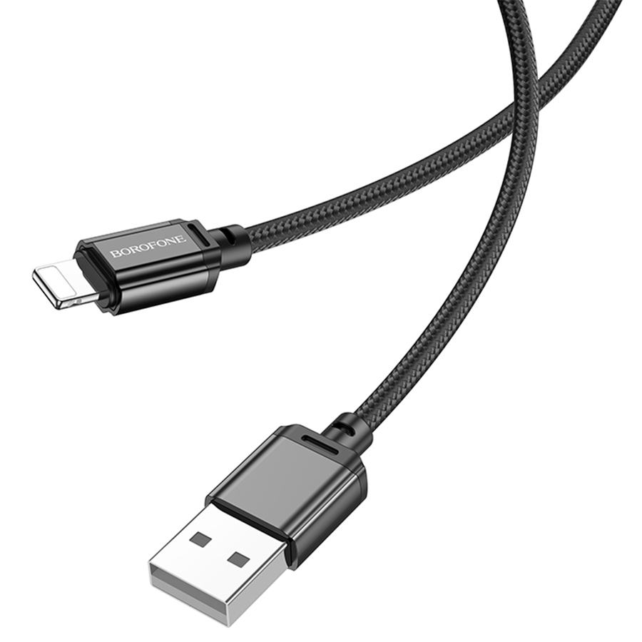 Кабель USB BOROFONE BX87 Sharp USB - Lightning, 2.4А, 2 м, черный оптом недорого с доставкой Кабель USB BOROFONE BX87 Sharp USB - Lightning, 2.4А, 2 м, черный фото