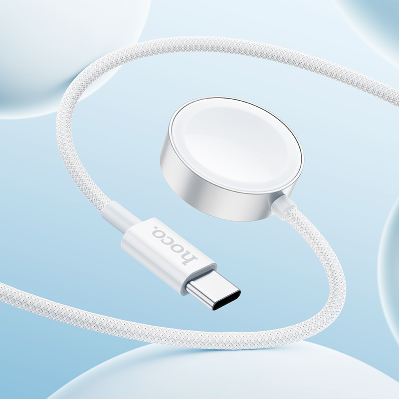 Зарядное устройство HOCO CW59 для Apple Watch с Кабелем Type-C, 2.5W, белый фото