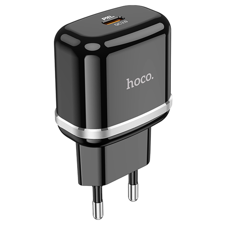 Сетевое зарядное устройство HOCO N24 Victorious 1xUSB-C, 20W, черный фото