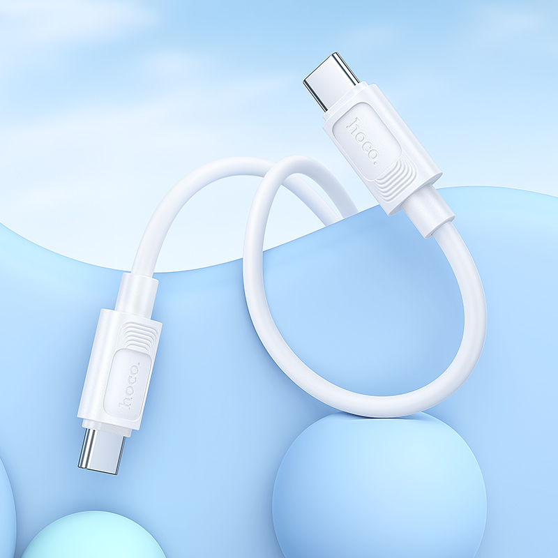 Кабель USB-C HOCO X122 Benefit Type-C - Type-C, 3A, 60W, 1 м, белый фото