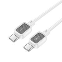 Кабель USB-C HOCO X108 Benefit Type-C - Type-C, 3A, 60W, 1 м, белый фото