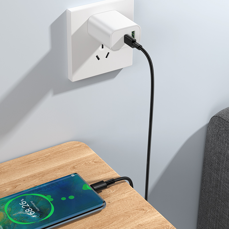 Кабель USB-C HOCO X119 Energy Type-C - Type-C, 3A, 60W, 1 м, черный фото