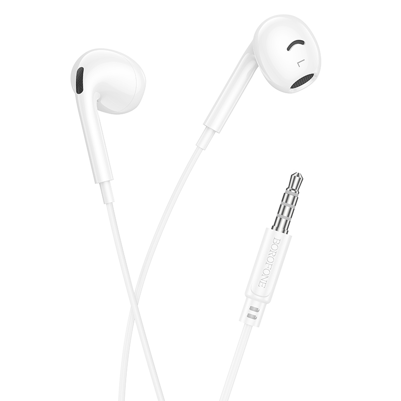 Проводные наушники BOROFONE BM96 Brilliant, Jack 3.5mm, 1.2 м, белый фото