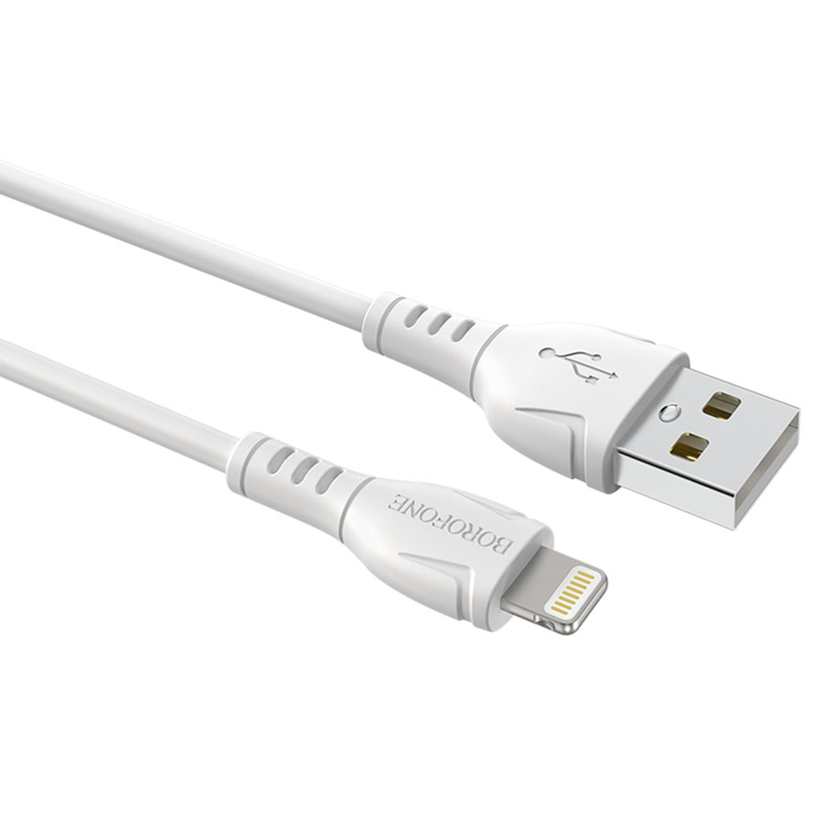 Кабель USB BOROFONE BX51 Triumph USB - Lightning, 2.4А, 1 м, белый оптом недорого с доставкой Кабель USB BOROFONE BX51 Triumph USB - Lightning, 2.4А, 1 м, белый фото