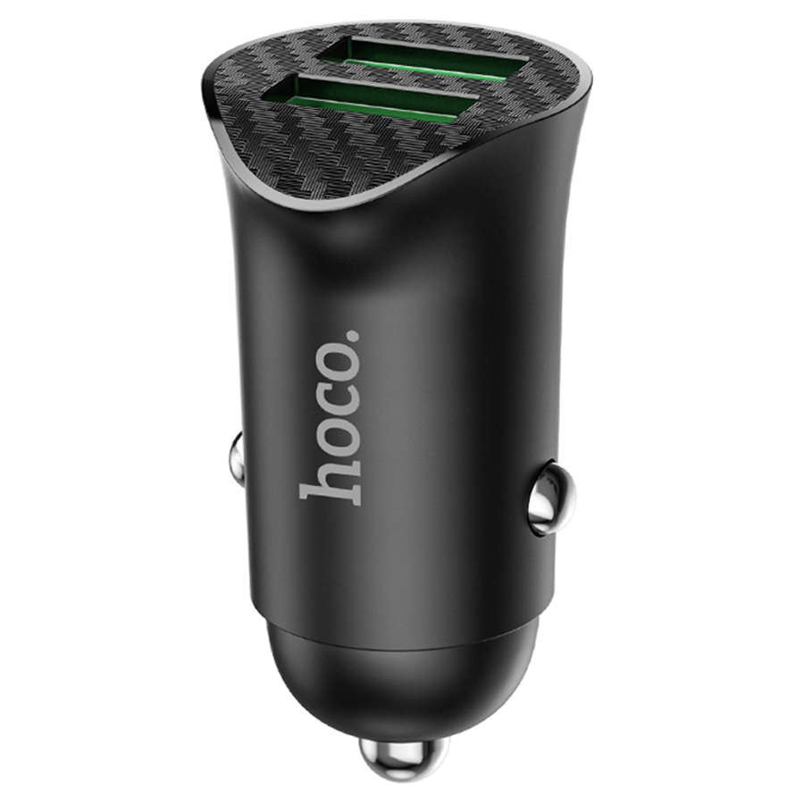 Автомобильное зарядное устройство HOCO Z39 Farsighted, 2xUSB, 18W, черный фото