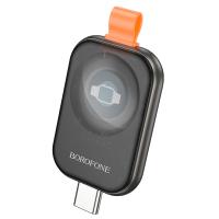 Зарядное устройство BOROFONE BQ25A для Apple Watch 1xUSB-C, 2.5W, серый металлик фото