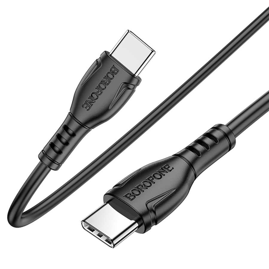 Кабель USB-C BOROFONE BX51 Triumph Type-C - Type-C, 3A, 60W, 1 м, черный фото