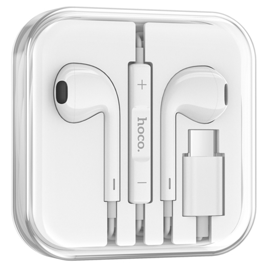Проводные наушники HOCO M101 Crystal, Type-C, 1.2 м, белый фото