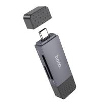 Переходник/Адаптер HOCO HB45 Spirit 2 в 1 USB3.0 (m) / Type-C (m) - TF/SD, черный фото