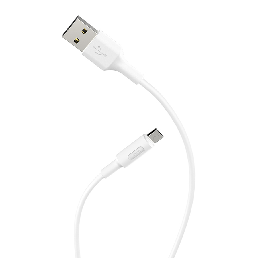 Кабель USB HOCO X25 Soarer USB - MicroUSB, 2А, 1 м, белый фото