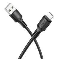 Кабель USB BOROFONE BX116 Certain USB - Lightning, 2.4А, 1 м, черный фото