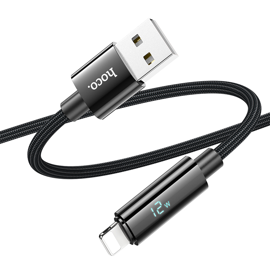 Кабель USB HOCO U125 Benefit USB - Lightning, 2.4А, 1.2 м, черный фото