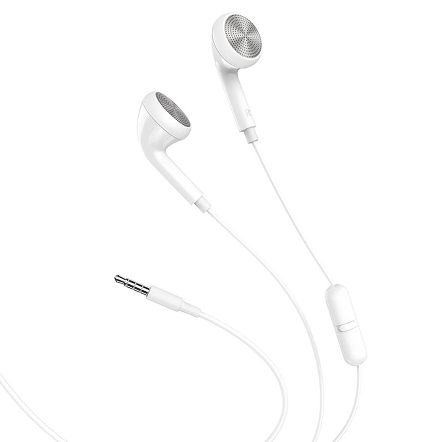 Проводные наушники HOCO M73 Joan, Jack 3.5mm, 1.2 м, белый фото