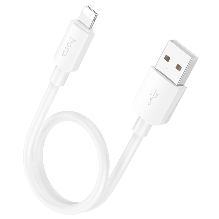 Кабель USB HOCO X96 Hyper USB - Lightning, 2.4А, 25 см, белый фото