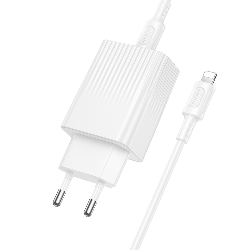 Сетевое зарядное устройство BOROFONE BAS73A Source 1xUSB-C с Кабелем Type-C - Lightning, 20W, белый фото