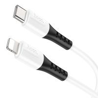 Кабель USB-C HOCO X82 Silicone Type-C - Lightning, 20W, 1 м, белый фото
