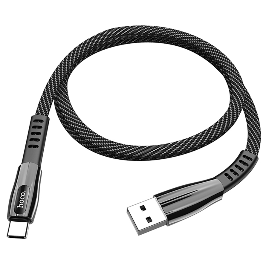 Кабель USB HOCO U70 Splendor USB - Type-C, 3A, 1.2 м, темно-серый оптом недорого с доставкой Кабель USB HOCO U70 Splendor USB - Type-C, 3A, 1.2 м, темно-серый фото