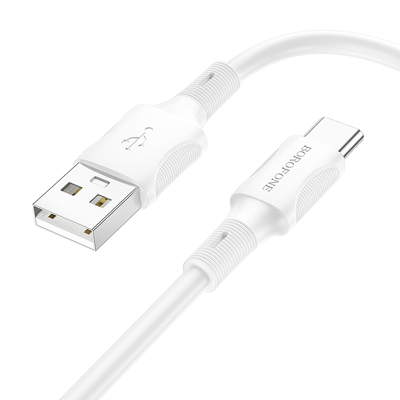 Кабель USB BOROFONE BX80 USB - Type-C, 3A, 1 м, белый фото