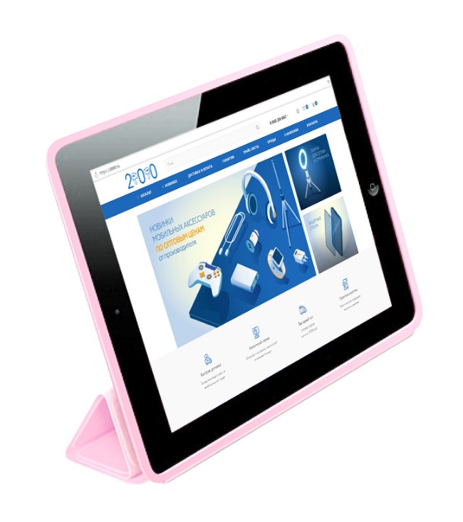 Чехол Smart Case для iPad Pro 12.9" 2021, светло-розовый (14) фото