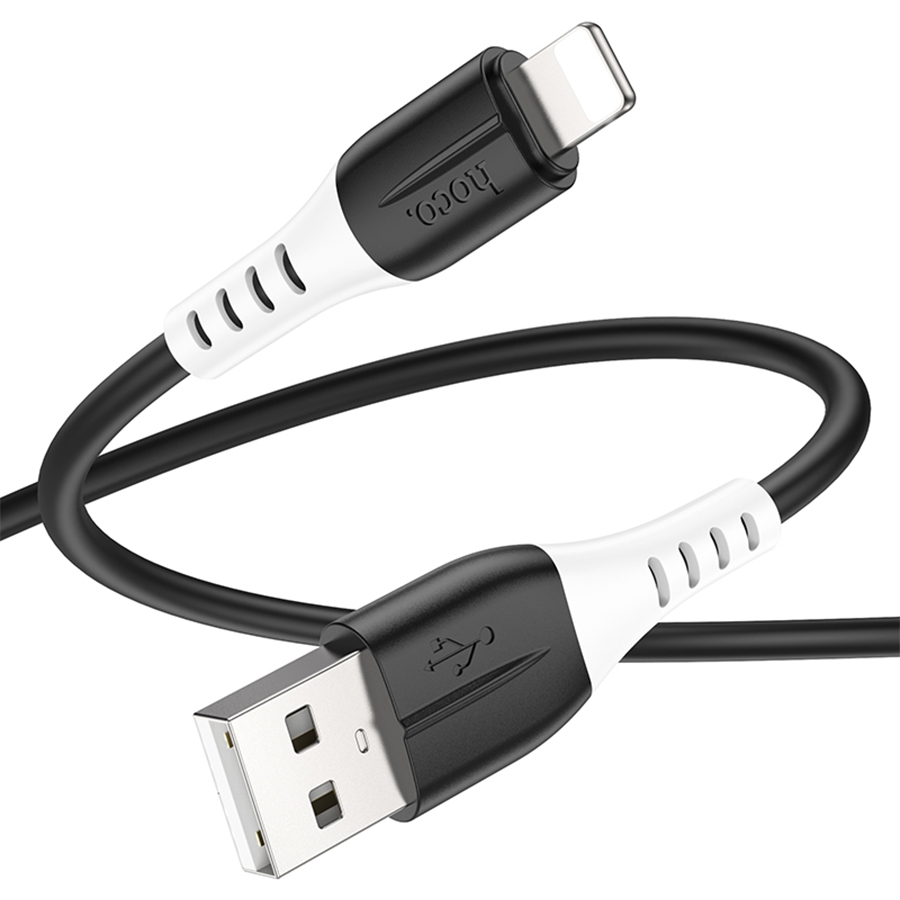 Кабель USB HOCO X82 Silicone USB - Lightning, 2.4А, 1 м, черный фото