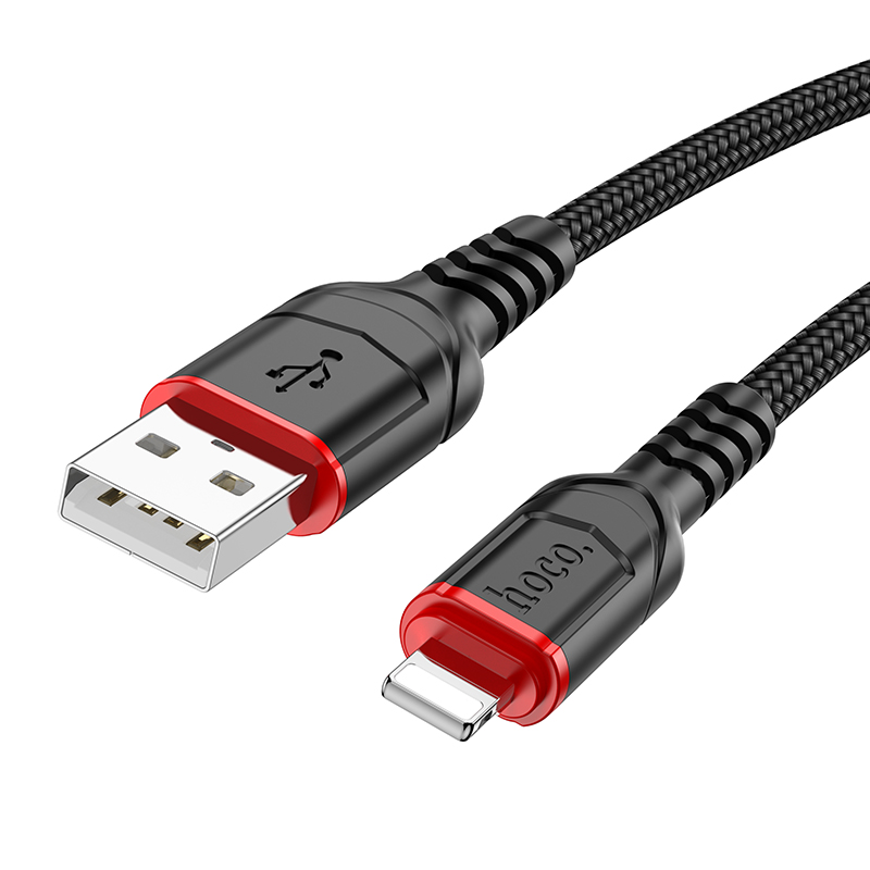 Кабель USB HOCO X59 Victory USB - Lightning, 2.4А, 3 м, черный фото
